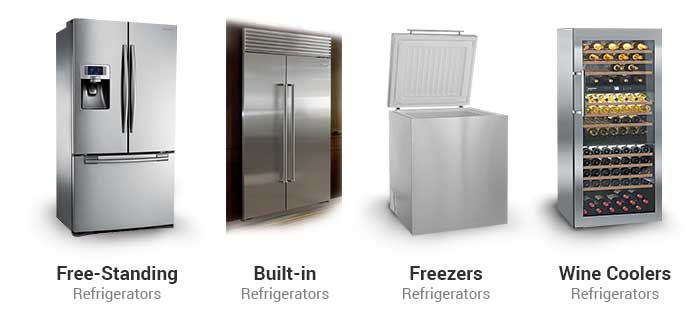 Types of Refrigerators We Repair