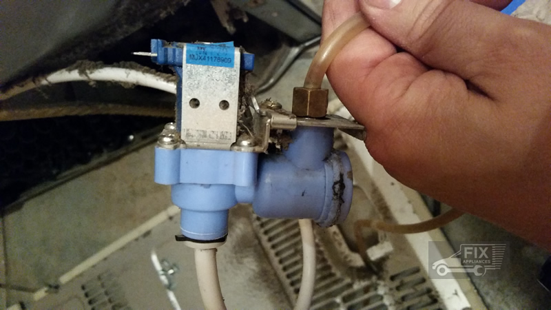 leaking fridge water valve replacement