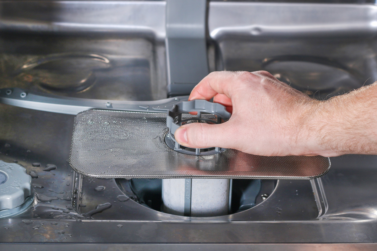 Dishwasher filter clogged. 